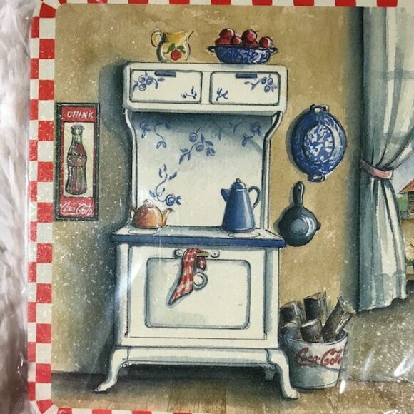 Vintage Coca-Cola Kitchen and Kitty Tin Trivet Wall Plaque - Picture 2 of 8